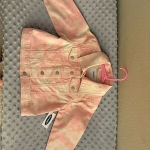 Old Navy Pink Tie-Dye Kids Jean Jacket